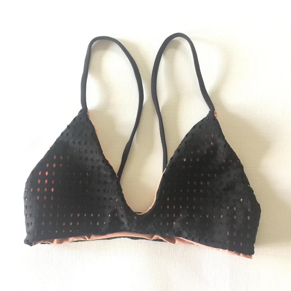 Acacia S mesh bikini top black nude lining worn 3x
